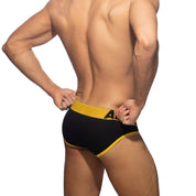 Addicted Open Fly Cotton Brief Yellow AD1202