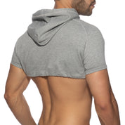 Addicted Crop Hoody Heather Grey AD1000