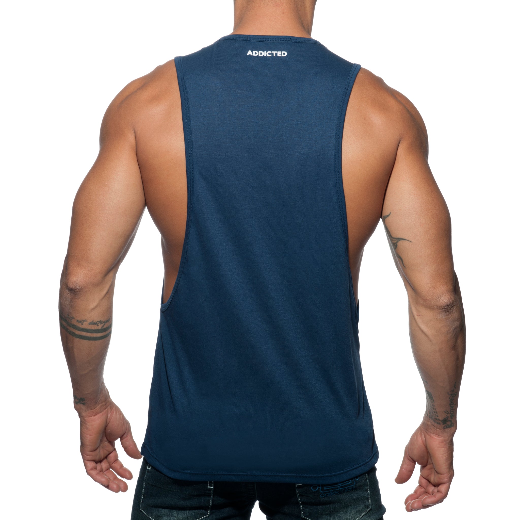 Addicted Power Bisex Tank Top Navy AD1014