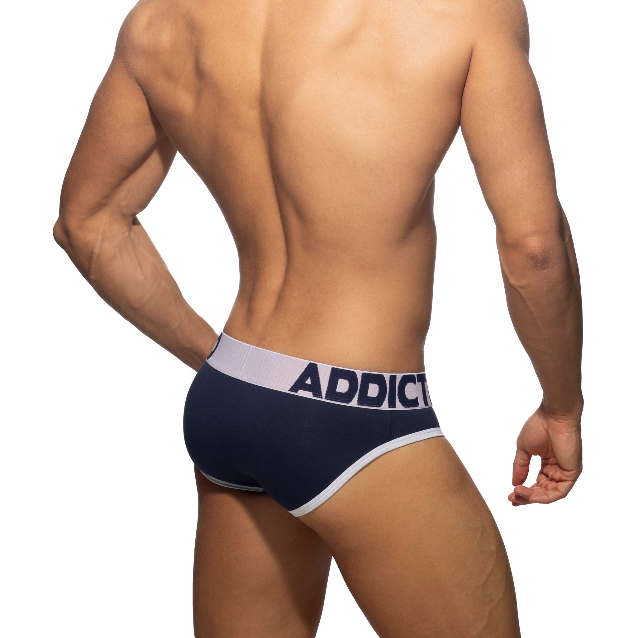Addicted Open Fly Cotton Brief White AD1202