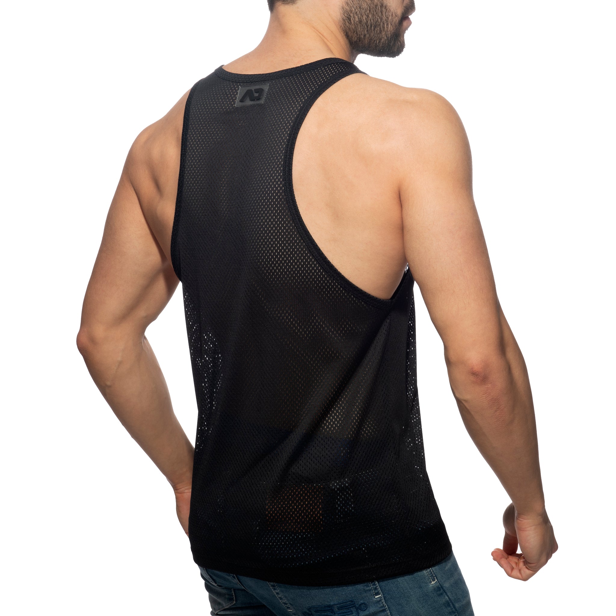 Addicted Pocket Contrast Tank Top White AD1174