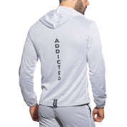 Addicted Long Sleeves Loop-Mesh Hoody White AD1214