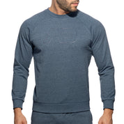 Addicted Recycled Cotton Sweatshirt Navy AD1225