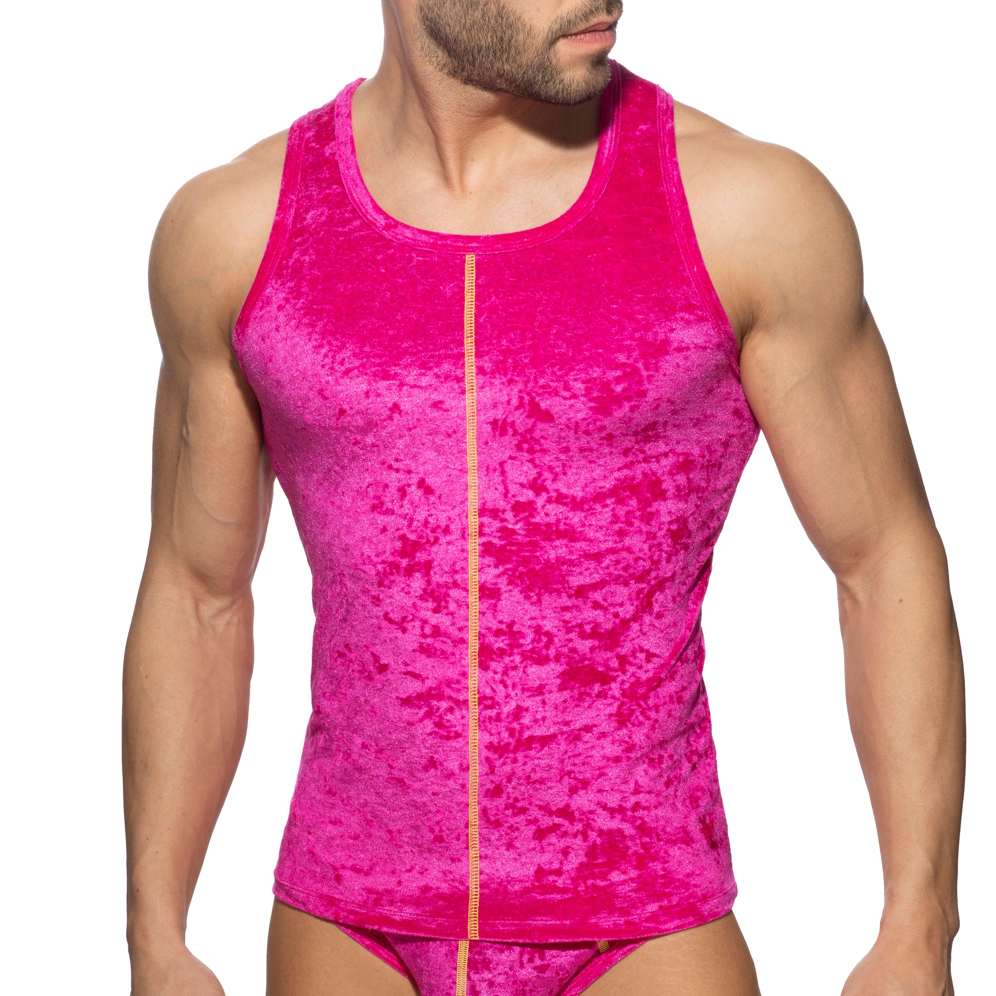 Addicted Velvet Shady Tank Top Fuchsia AD1237