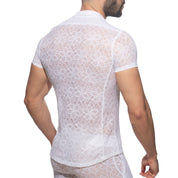 Addicted Flowery Lace Shirt White AD1192
