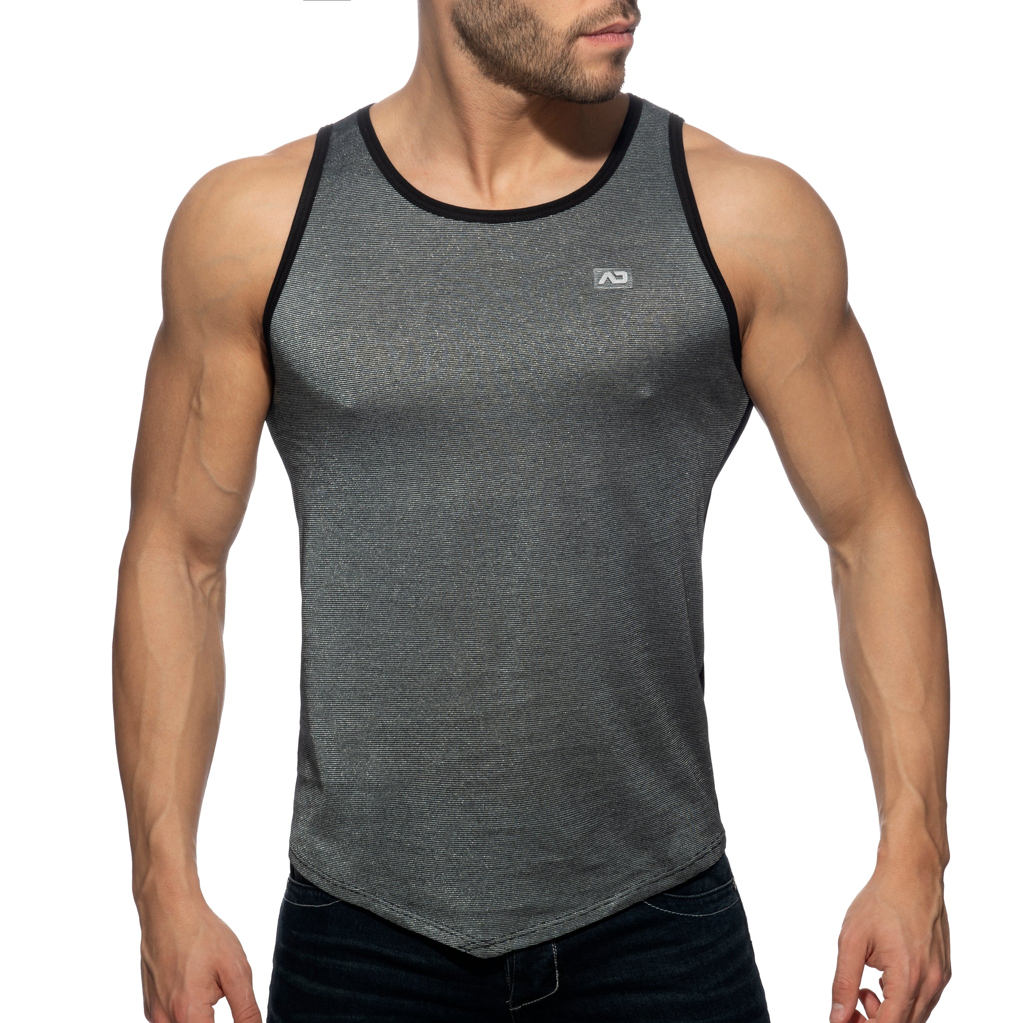 Addicted Mini Stripes Tank Top Black AD900
