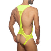 Addicted Sexy Mesh Singlet Neon Yellow ADP03