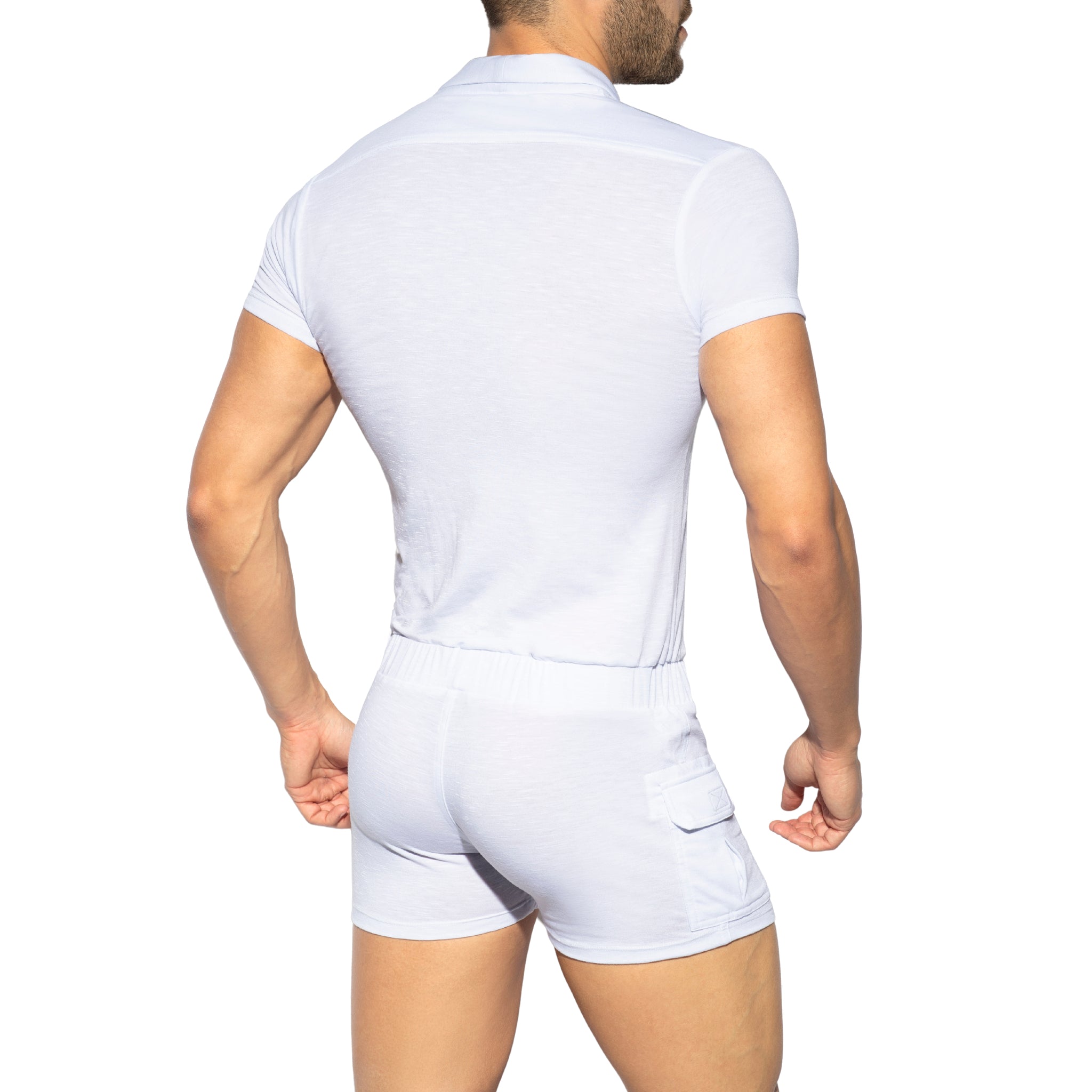 ES Collection Sleeves Body Suit White SP256