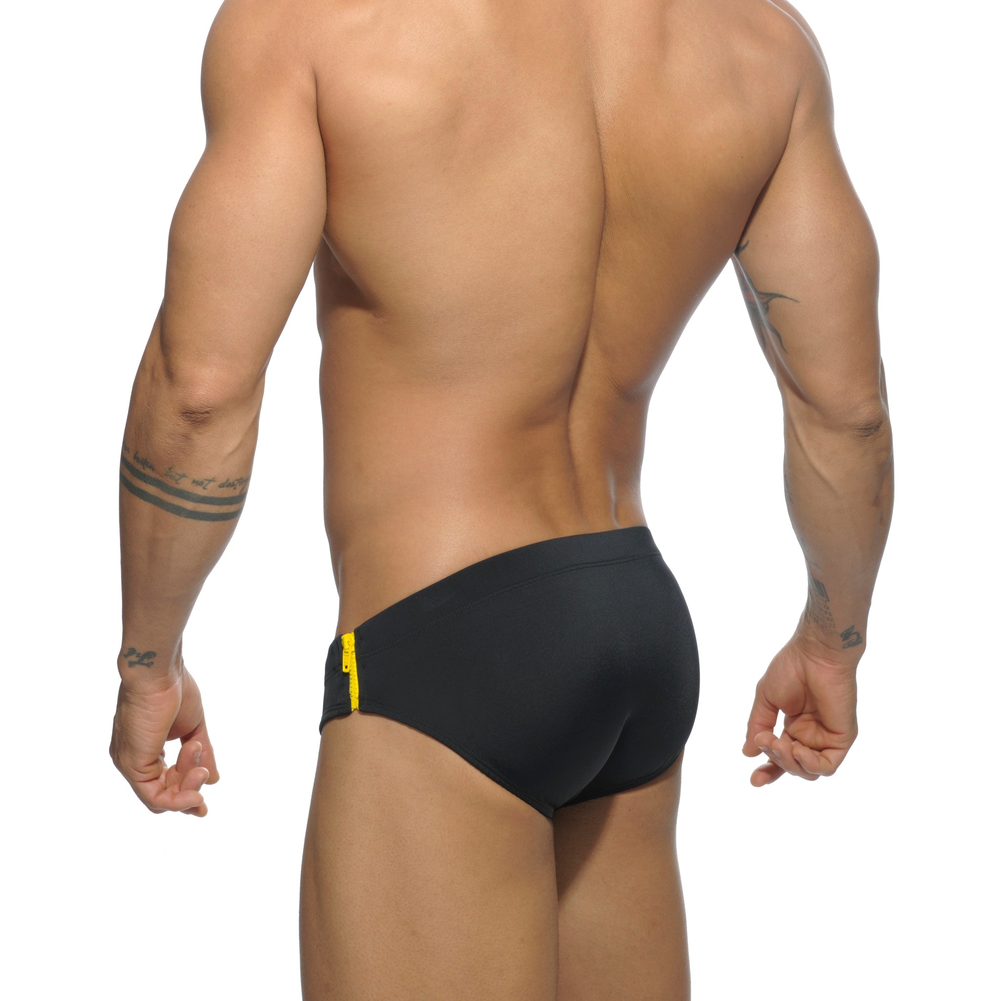 AD Fetish Sides Zipper Swim Brief Yellow ADS120