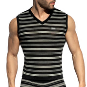 ES Collection Whisper Stripes Tank Top Black SP323