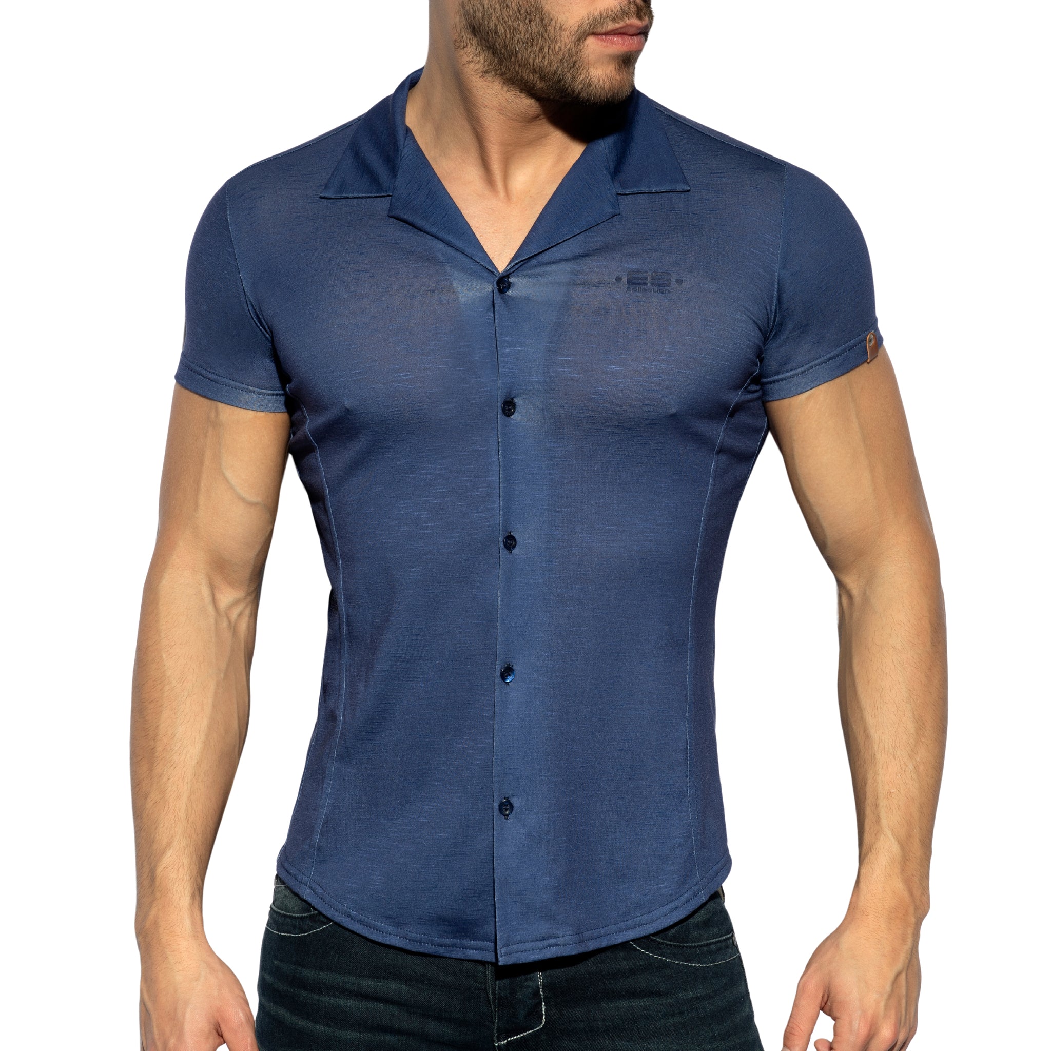 ES Collection Slim Fit Shirt Navy SHT023