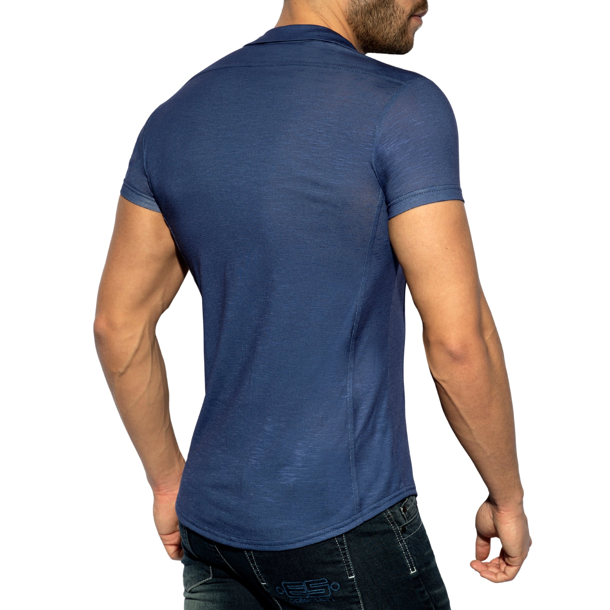 ES Collection Slim Fit Shirt Navy SHT023