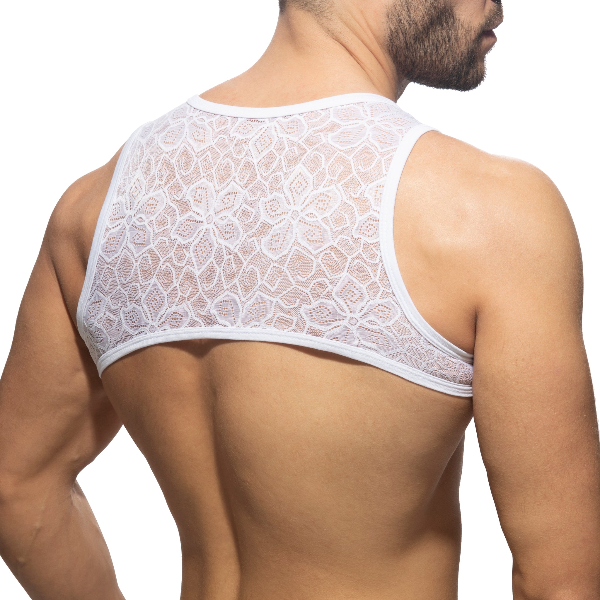 Addicted Flowery Lace Harness White AD1173