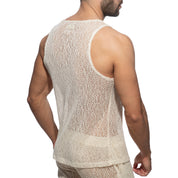 Addicted Eco Chique Knit Tank Top Ivory AD1266
