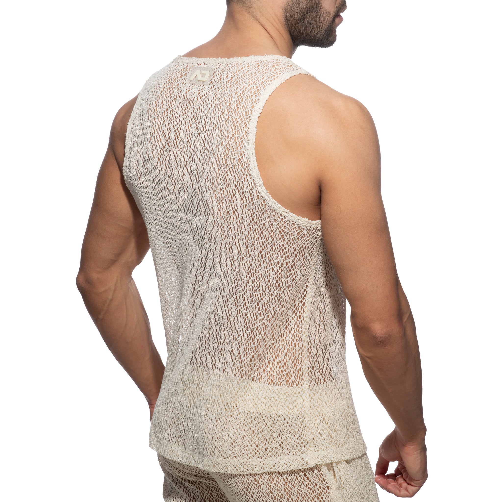 Addicted Eco Chique Knit Tank Top Ivory AD1266