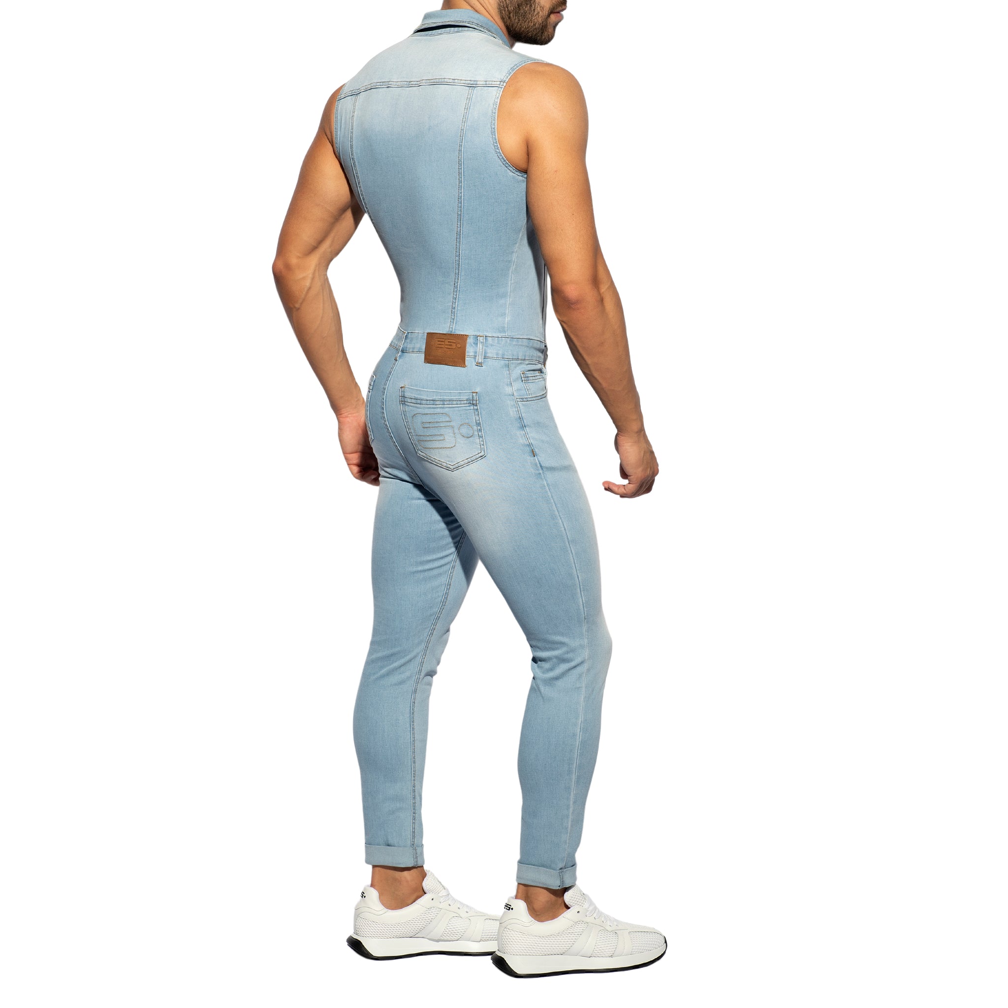 ES Collection Urban Denim Jumpsuit Pants Blue Jeans ESJ066