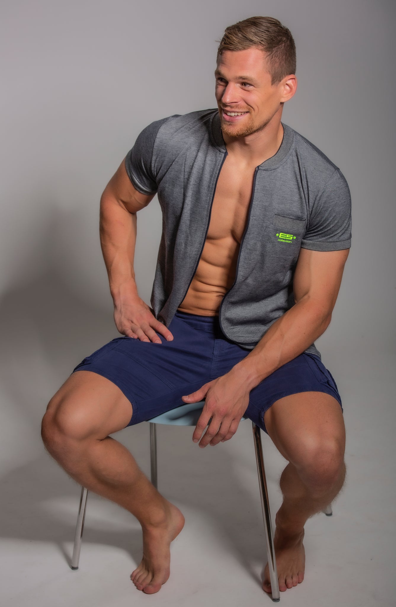 ES Collection Pockets Cargo Bermuda Navy ESJ056