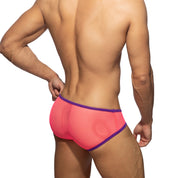 Addicted Fever Mesh Brief Neon Pink AD1335