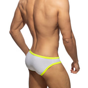 Addicted Snow White Neon Bikini Brief Neon Yellow ADS360