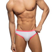 Addicted Snow White Neon Bikini Brief Neon Pink ADS360