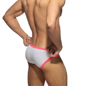 Addicted Snow White Neon Bikini Brief Neon Pink ADS360