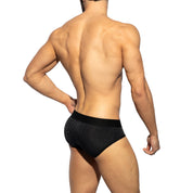 ES Collection Black Leopard Brief Black UN623