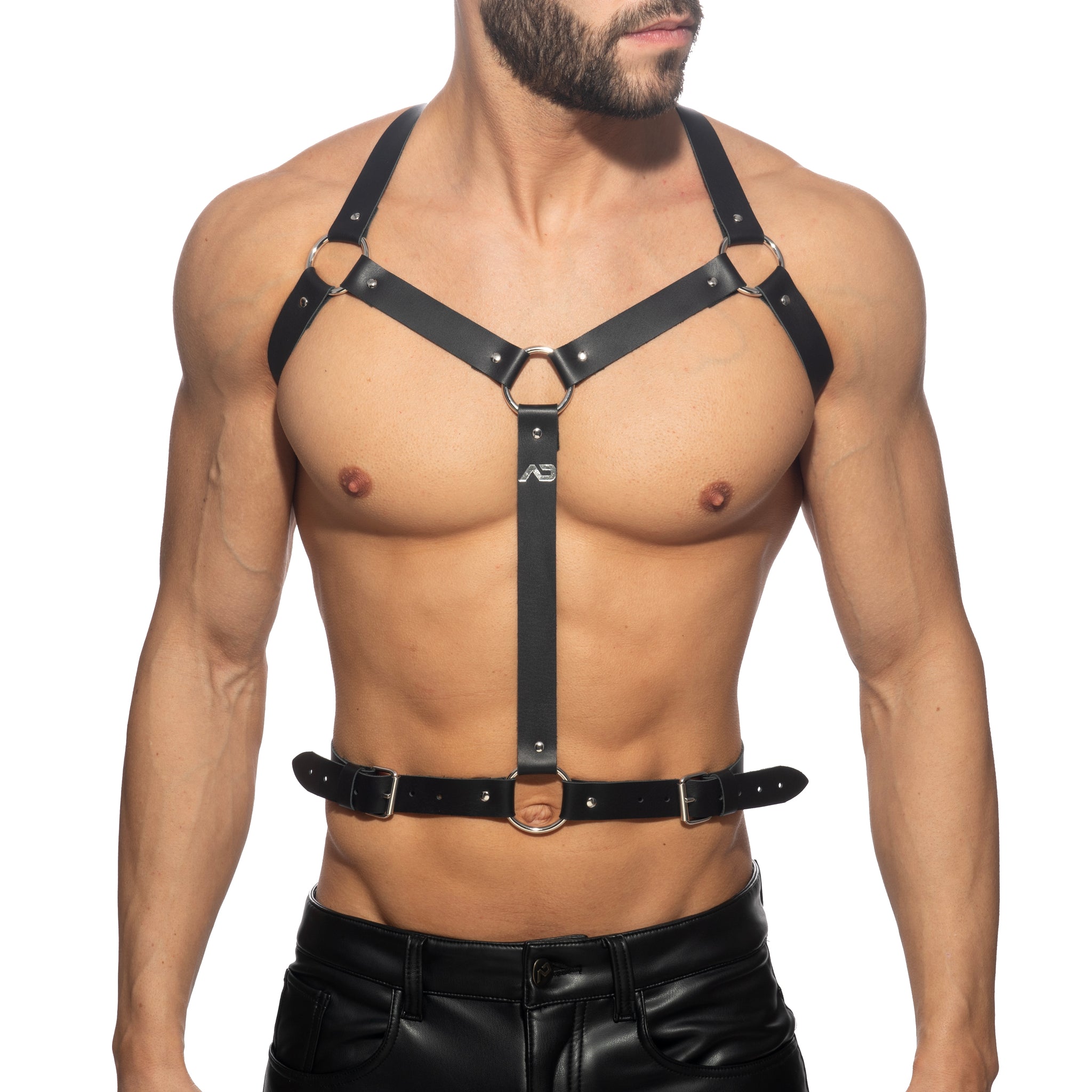 AD Fetish Goliath Leather Harness Black ADF216
