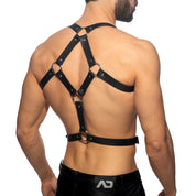 AD Fetish Goliath Leather Harness Black ADF216