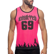 Addicted 69 Addicted Tank Top Neon Pink AD1340