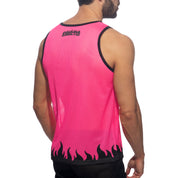 Addicted 69 Addicted Tank Top Neon Pink AD1340