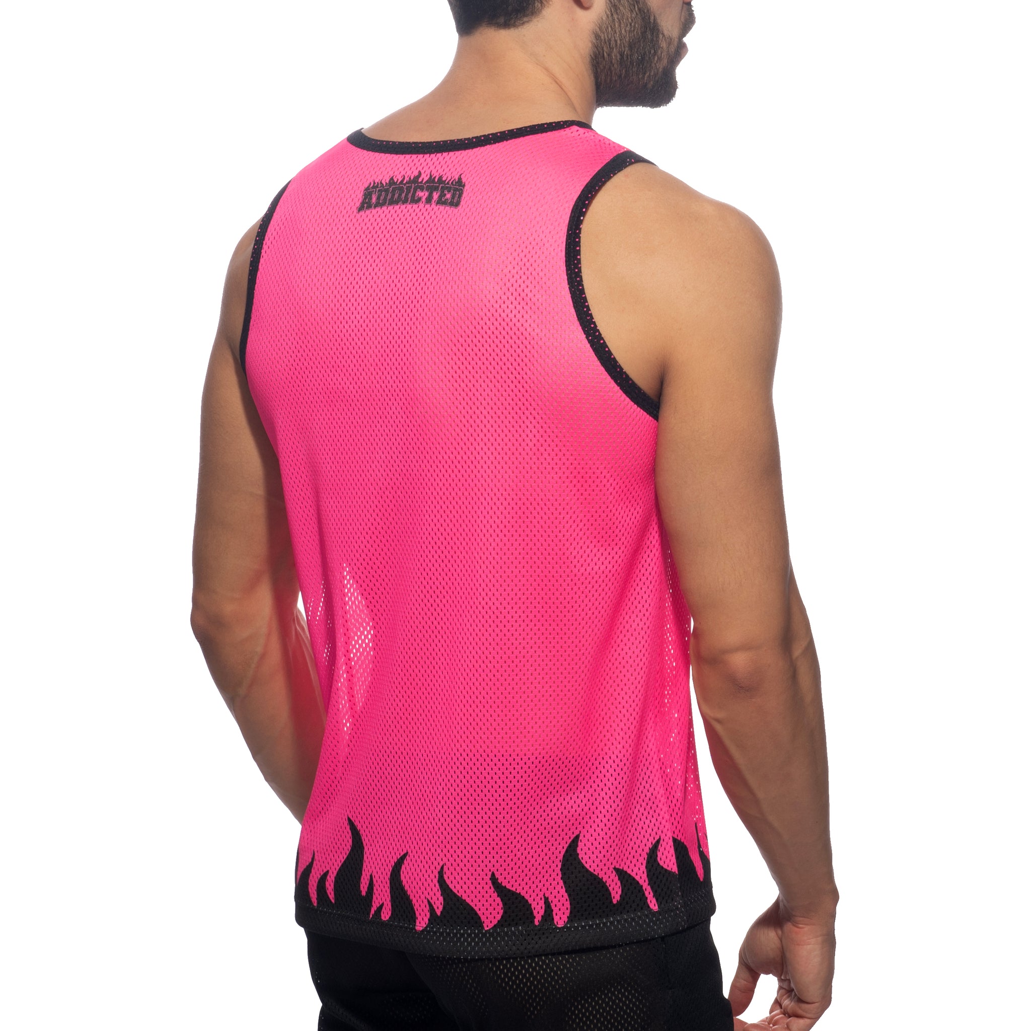 Addicted 69 Addicted Tank Top Neon Pink AD1340