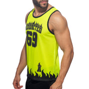 Addicted 69 Addicted Tank Top Neon Yellow AD1340