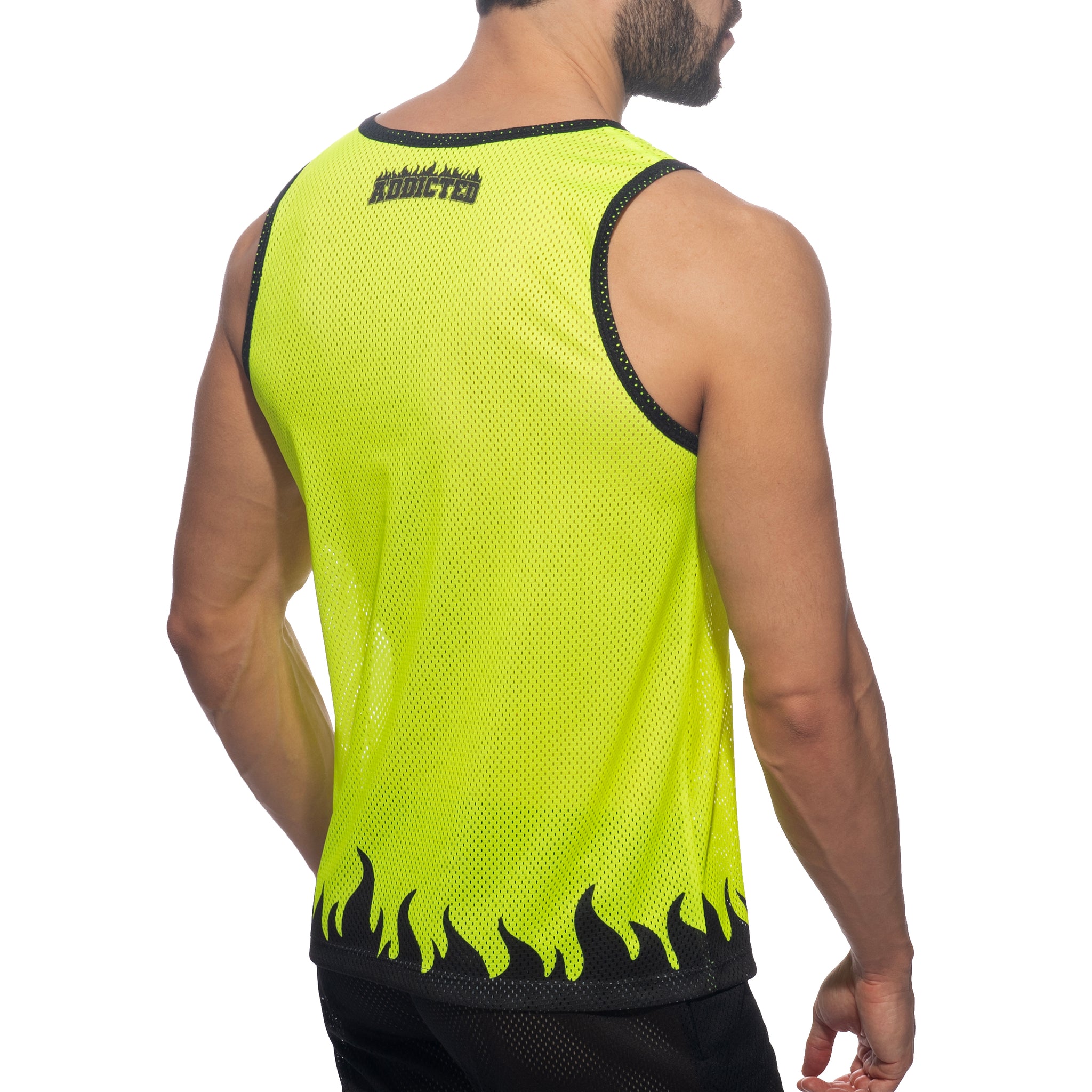 Addicted 69 Addicted Tank Top Neon Yellow AD1340