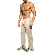 ES Collection Raw Crochet Long Pants Beige SP347