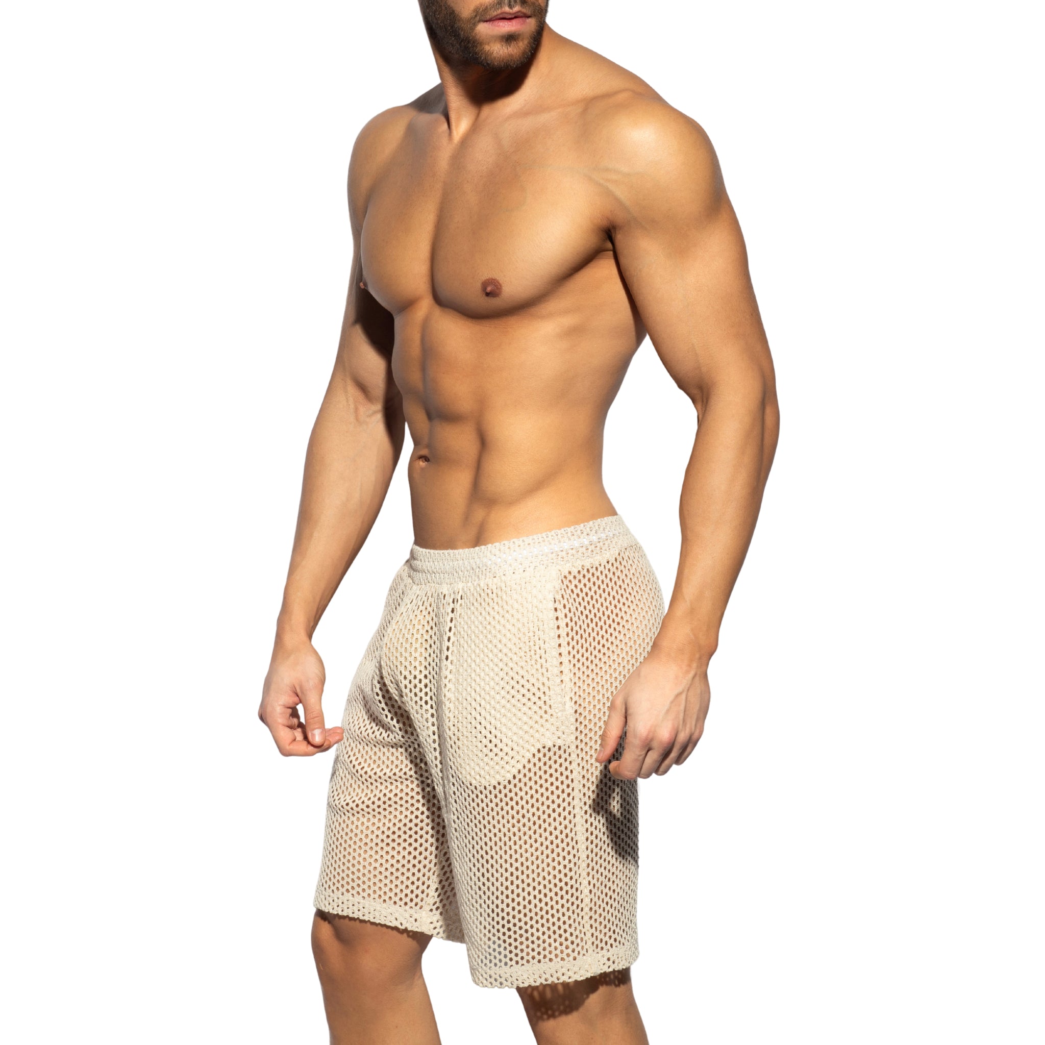 ES Collection Raw Crochet Bermudas Beige SP348