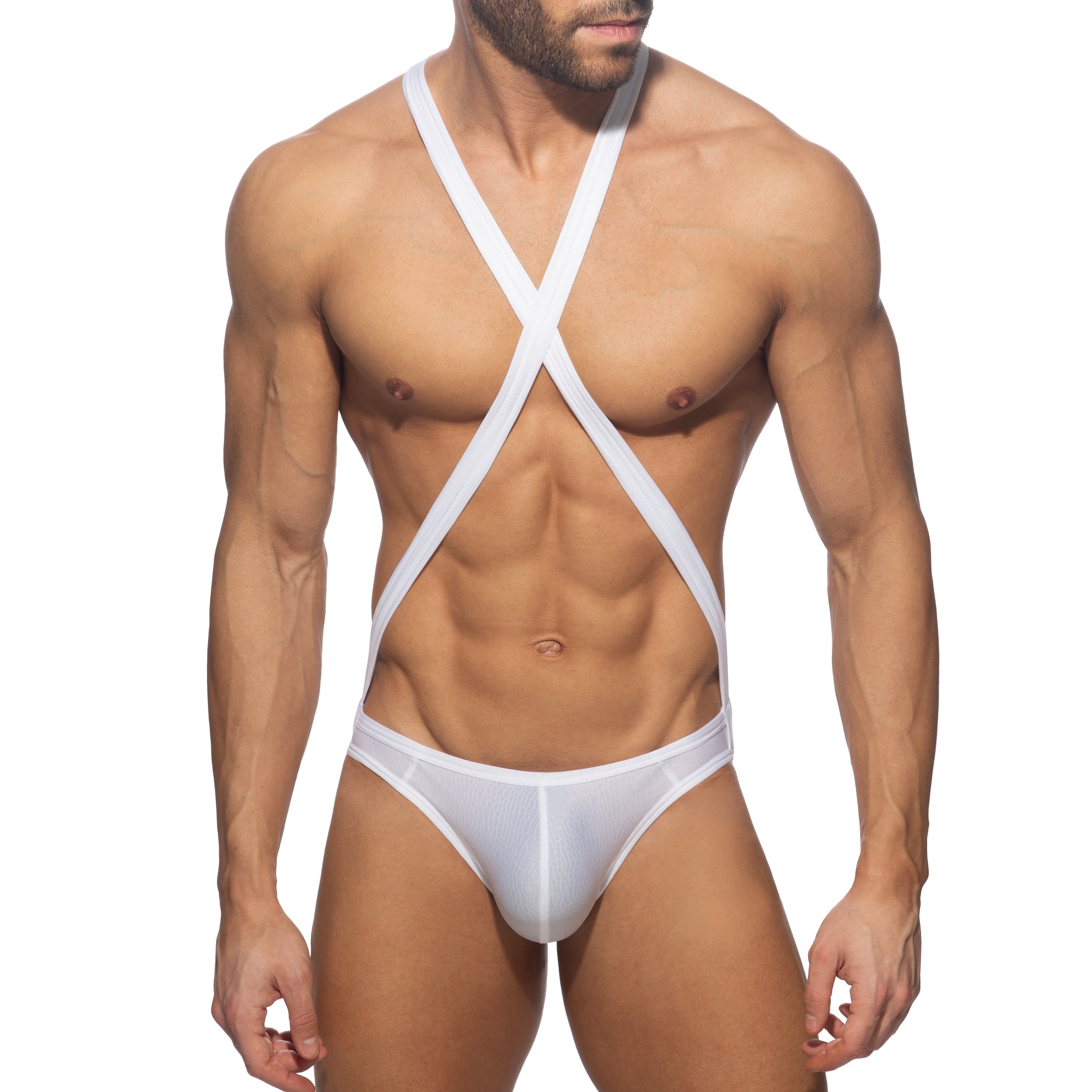 Addicted Reptile Cris Cross Bodysuit White ADP10