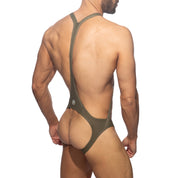 Addicted Reptile Cris Cross Bodysuit Khaki ADP10