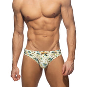 Addicted Spring Flowers Swim Brief Beige ADS366