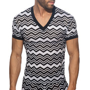 Addicted Isparta V-Neck T-Shirt Black AD1368