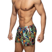Addicted Exotic Birds Swim Shorts Black ADS355