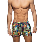 Addicted Exotic Birds Swim Shorts Black ADS355