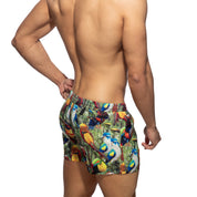 Addicted Exotic Birds Swim Shorts Black ADS355