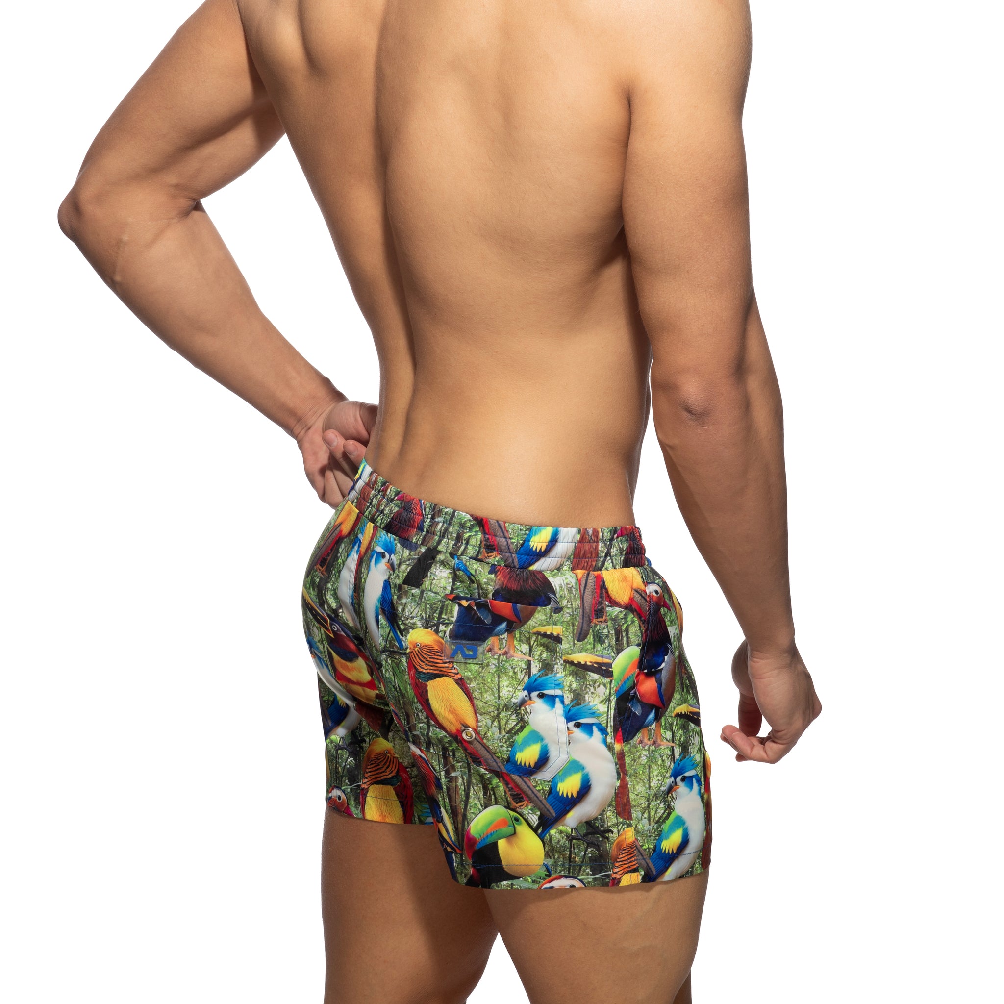 Addicted Exotic Birds Swim Shorts Black ADS355