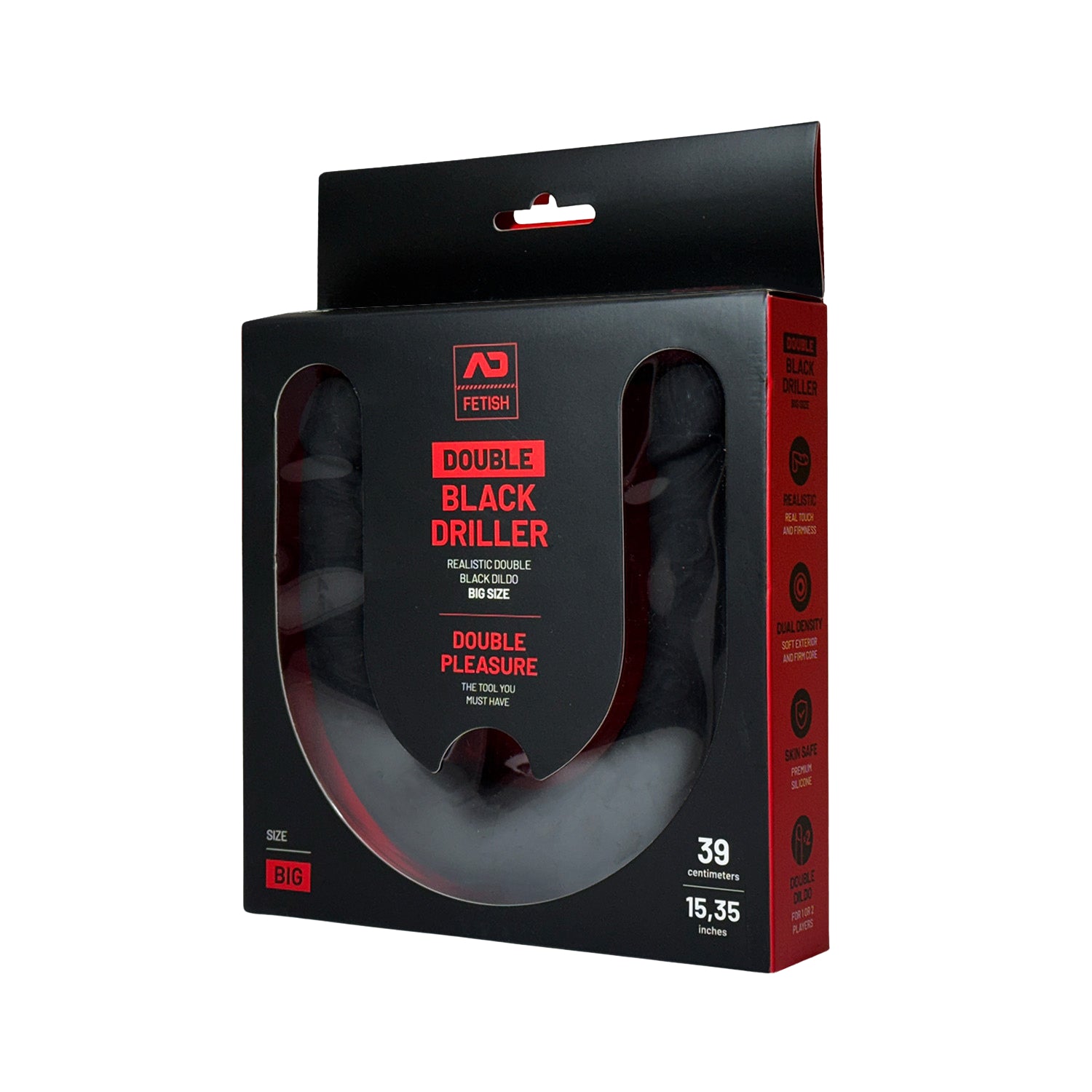 AD Fetish Double Black Driller-Big Black AC217