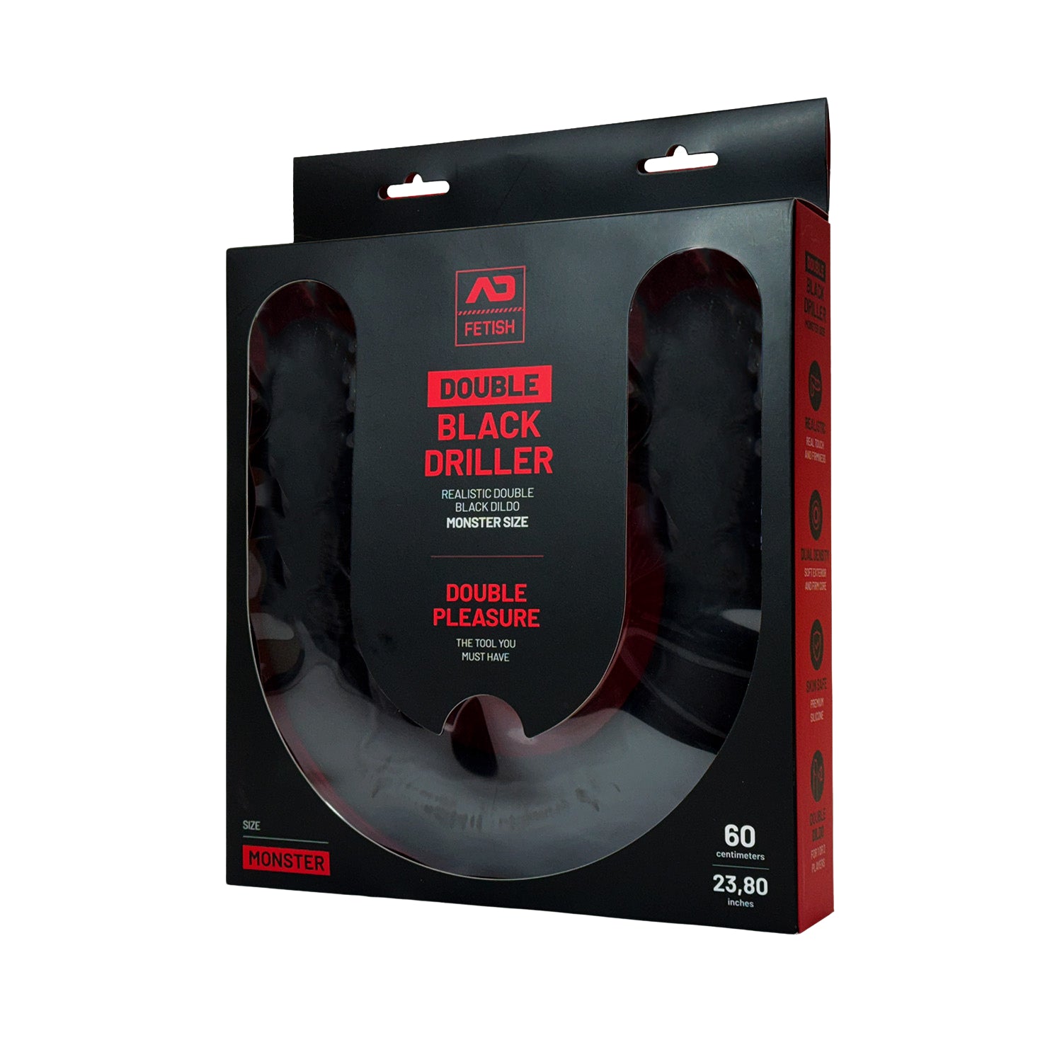 AD Fetish Double Black Driller-Monster Black AC219