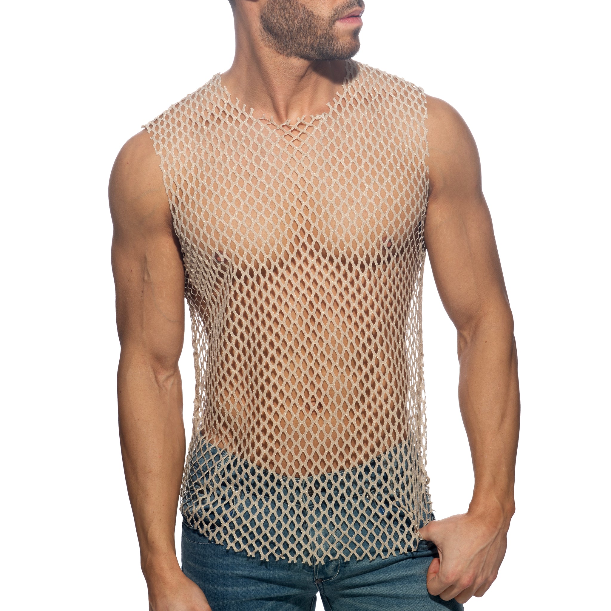 Addicted Flamboyant Tank Top Beige ADP11