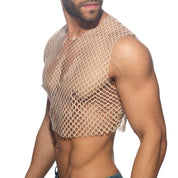 Addicted Flamboyant Crop Top Beige ADP12