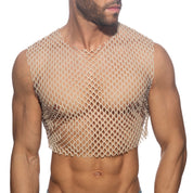 Addicted Flamboyant Crop Top Beige ADP12