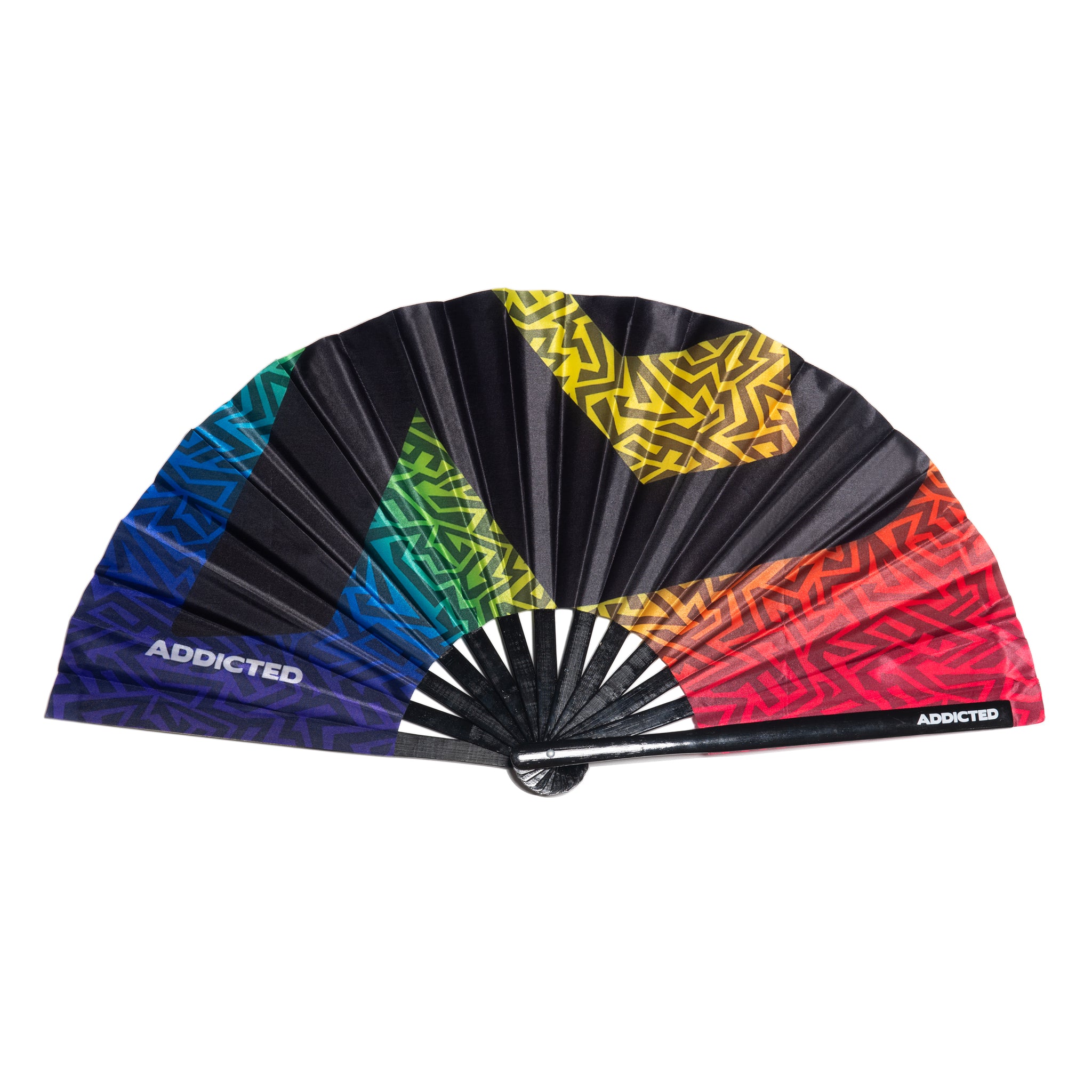 Addicted AD Large Hand Fan Black AC234