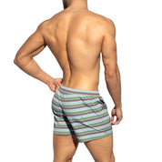 ES Collection Multi Stripes Swim Shorts Khaki 2505